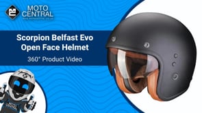 Scorpion Belfast Evo Luxe Open Face Helmet Matt Black - FREE UK Shipping, FREE 365 Day Returns | Moto Central