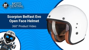 Scorpion Belfast Evo Luxe Open Face Helmet White - FREE UK Shipping, FREE 365 Day Returns | Moto Central