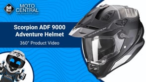 Scorpion ADF-9000 Desert Adventure Helmet Black / Silver - FREE UK Shipping, FREE 365 Day Returns | Moto Central