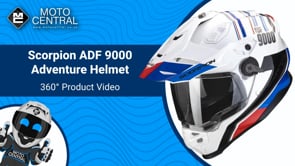 Scorpion ADF-9000 Desert Adventure Helmet White / Blue / Red - FREE UK Shipping, FREE 365 Day Returns | Moto Central