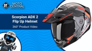 Scorpion ADX-2 Galane Flip-Up Helmet Silver / Black / Red - FREE UK Shipping, FREE 365 Day Returns | Moto Central