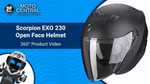 Scorpion EXO 230 Open Face Helmet Matt Black - FREE UK Shipping, FREE 365 Day Returns | Moto Central