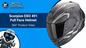 Scorpion EXO 491 Kripta Full Face Helmet Black / Silver - FREE UK Shipping, FREE 365 Day Returns | Moto Central