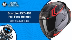 Scorpion EXO 491 Spin Full Face Helmet Black / Red - FREE UK Shipping, FREE 365 Day Returns | Moto Central