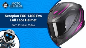 Scorpion EXO 1400 Evo Carbon Kydra Full Face Helmet Black / Pink - FREE UK Shipping, FREE 365 Day Returns | Moto Central