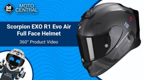 Scorpion EXO R1 EVO Carbon Air MG Full Face Helmet Matt Black / Dark Silver - FREE UK Shipping, FREE 365 Day Returns | Moto Central