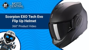 Scorpion EXO-Tech Evo Flip-Up Helmet Matt Black - FREE UK Shipping, FREE 365 Day Returns | Moto Central