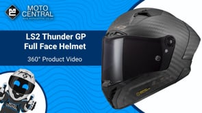 LS2 FF805 Thunder GP Aero Spoiler Full Face Helmet Matt Black - FREE UK Shipping, FREE 365 Day Returns | Moto Central