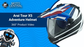 Arai Tour-X 5 Honda AT MX Helmet White / Blue - FREE UK Shipping, FREE 365 Day Returns | Moto Central