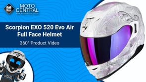 Scorpion EXO 520 Evo Air Melrose Full Face Helmet White / Pink - FREE UK Shipping, FREE 365 Day Returns | Moto Central
