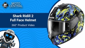 Shark Ridill 2 Full Face Helmet Raging Beast Black / Purple / Yellow - FREE UK Shipping, FREE 365 Day Returns | Moto Central