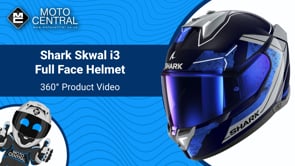 Shark Skwal i3 Full Face Helmet Rhad Blue / Chrome / Silver - FREE UK Shipping, FREE 365 Day Returns | Moto Central