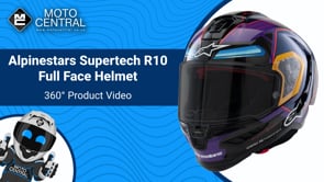 Alpinestars Supertech R10 Martinator R01 Full Face Helmet Blue / Purple / Gloss Red - FREE UK Shipping, FREE 365 Day Returns | Moto Central