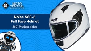 Nolan N60-6 Classico Full Face Helmet White - FREE UK Shipping, FREE 365 Day Returns | Moto Central