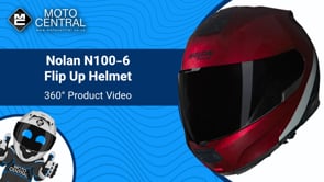 Nolan N100-6 Verniciatura Speciale Modular Red / Black / Silver - FREE UK Shipping, FREE 365 Day Returns | Moto Central