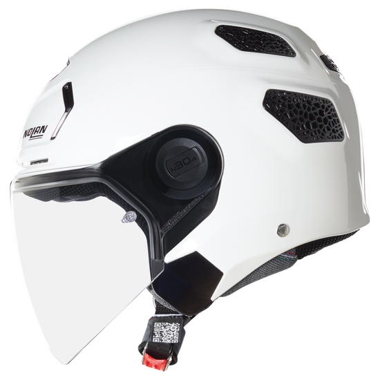 Nolan N30-4 T Classico White open-face motorcycle helmet, left side view