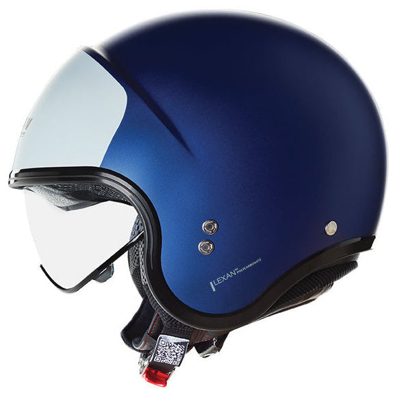 Nolan N21 06 Verniciatura Speciale Blue open-face motorcycle helmet, three-quarter side view