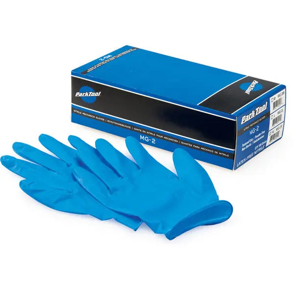 Park Tool MG-3 Nitrile Mechanics Gloves Blue - FREE UK Shipping, FREE 365 Day Returns | Moto Central