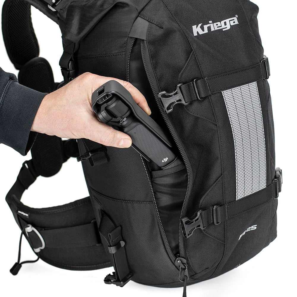 Kriega R25 V2 Waterproof Backpack Black - 25 Litres - FREE UK Shipping, FREE 365 Day Returns | Moto Central