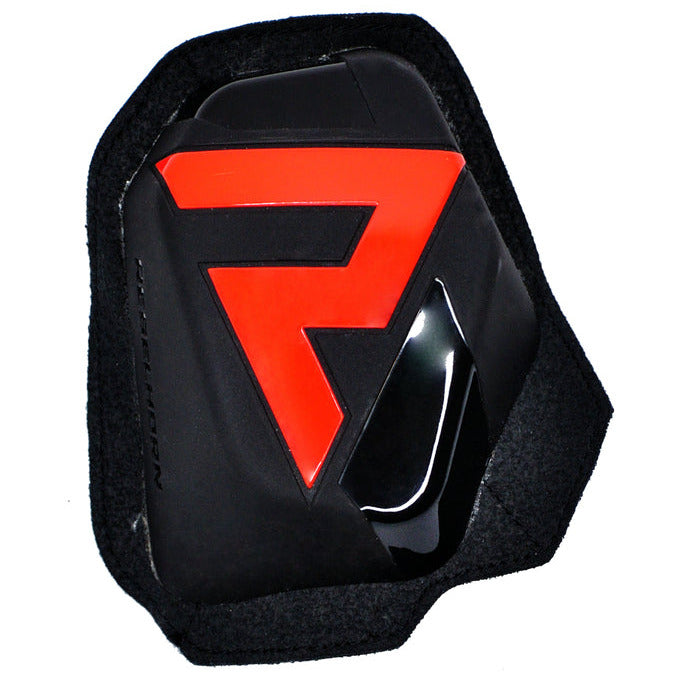 Rebelhorn Detachable Knee Slider (Velro System) Black / Fluo Red - front view