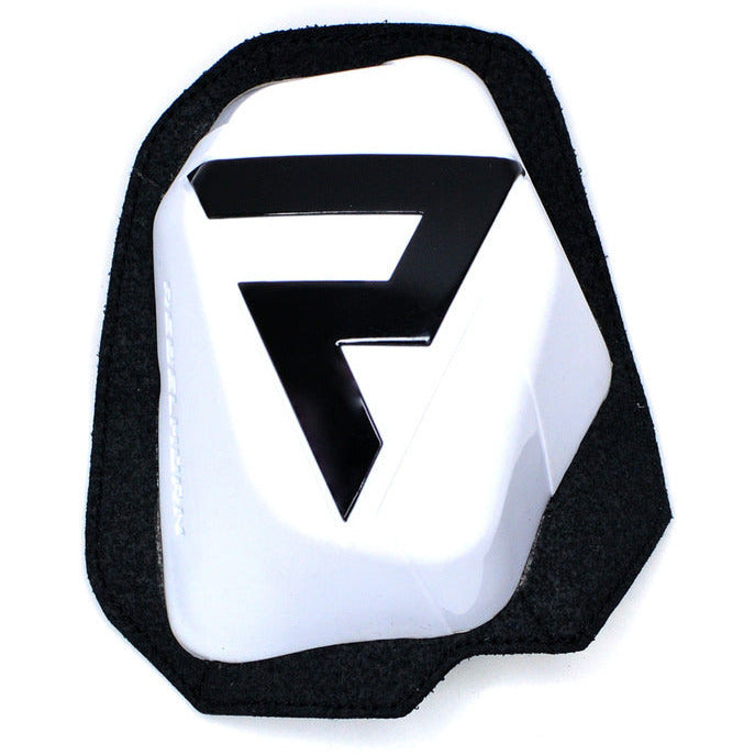 Rebelhorn Detachable Knee Slider (Velro System) White / Black - front view