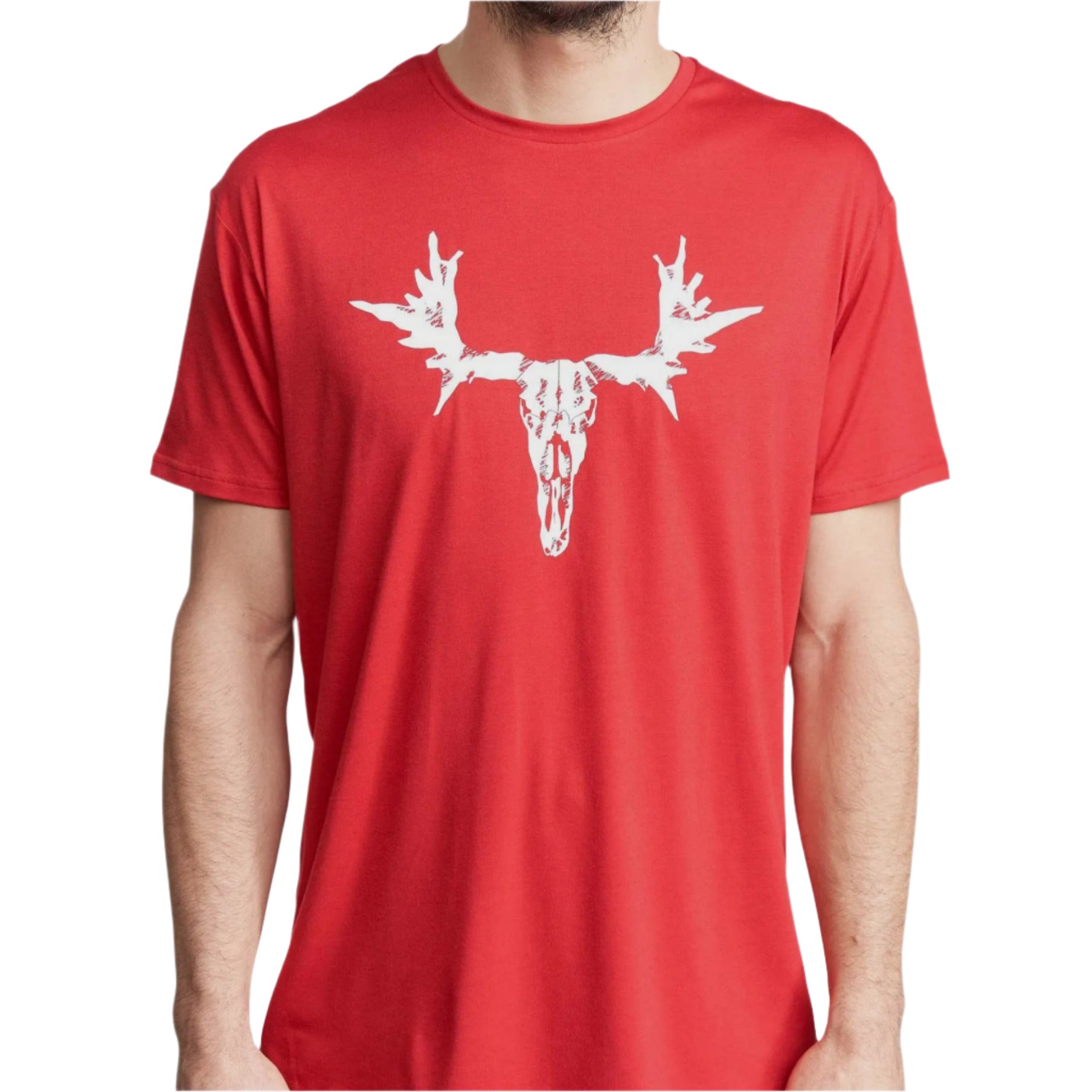 Race Face Moose Short Sleeves Cycle T-Shirt Red - FREE UK Shipping, FREE 365 Day Returns | Moto Central