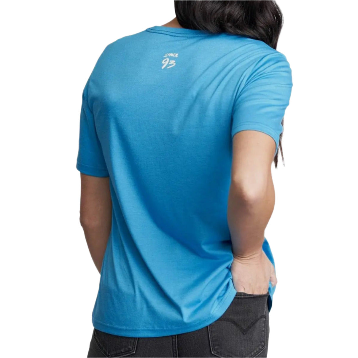 Race Face Classic Logo Short Sleeves Ladies Cycle T-Shirt Royale Blue - FREE UK Shipping, FREE 365 Day Returns | Moto Central