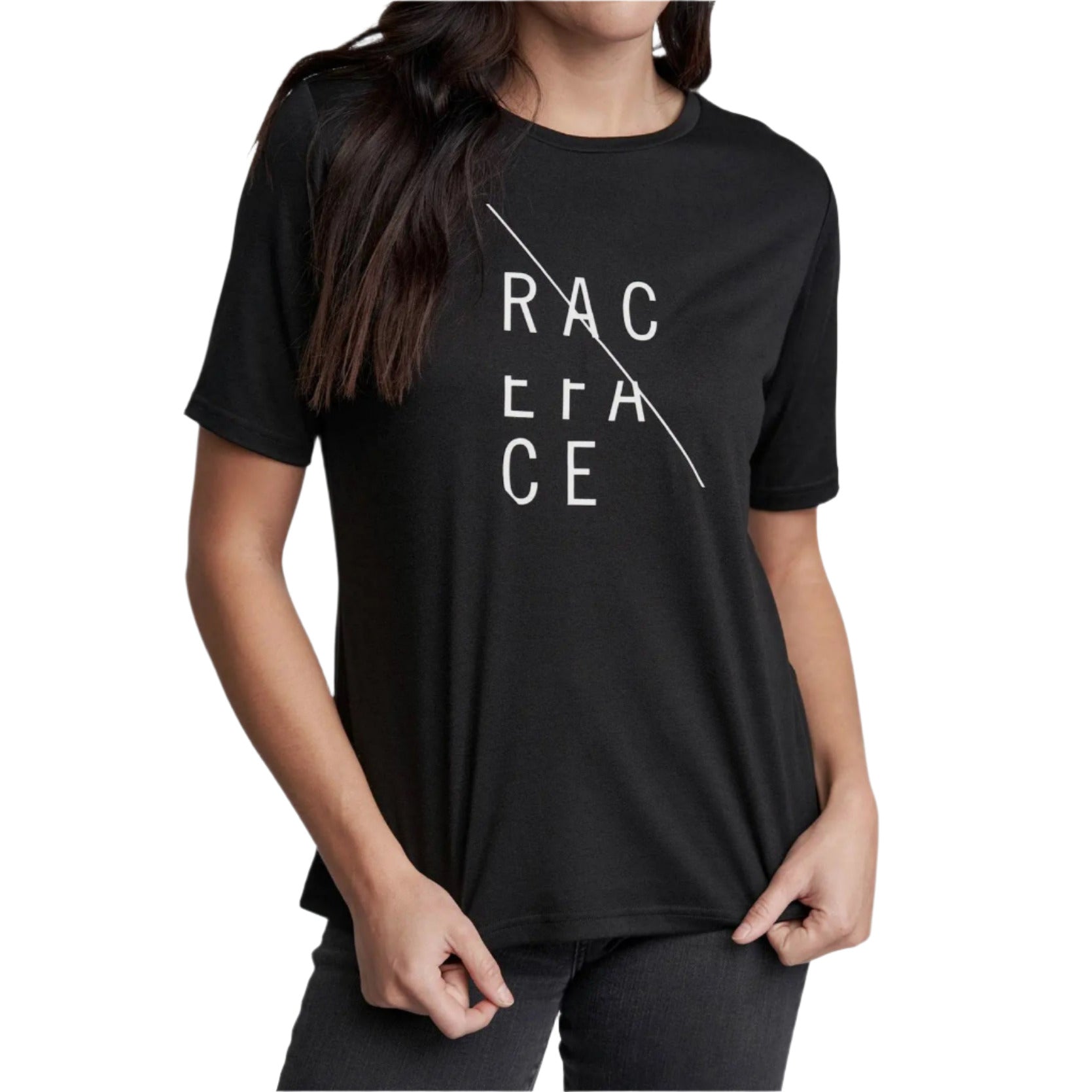 Race Face Slash Ladies Cycle T-Shirt Black - FREE UK Shipping, FREE 365 Day Returns | Moto Central