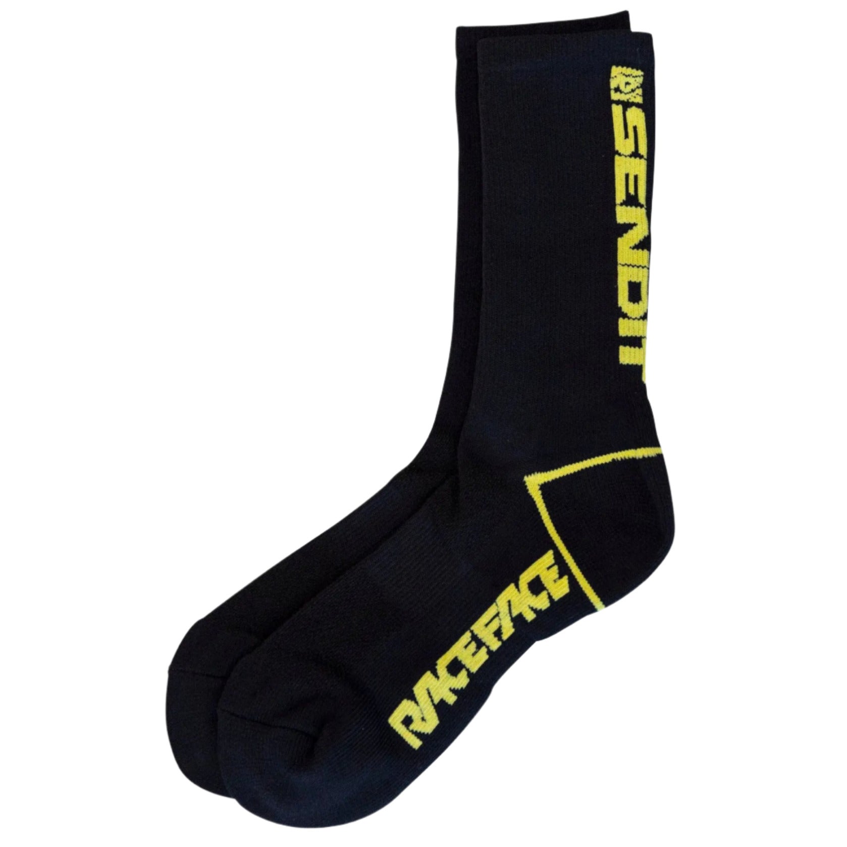 Race Face Send It Cycle Socks Black - FREE UK Shipping, FREE 365 Day Returns | Moto Central