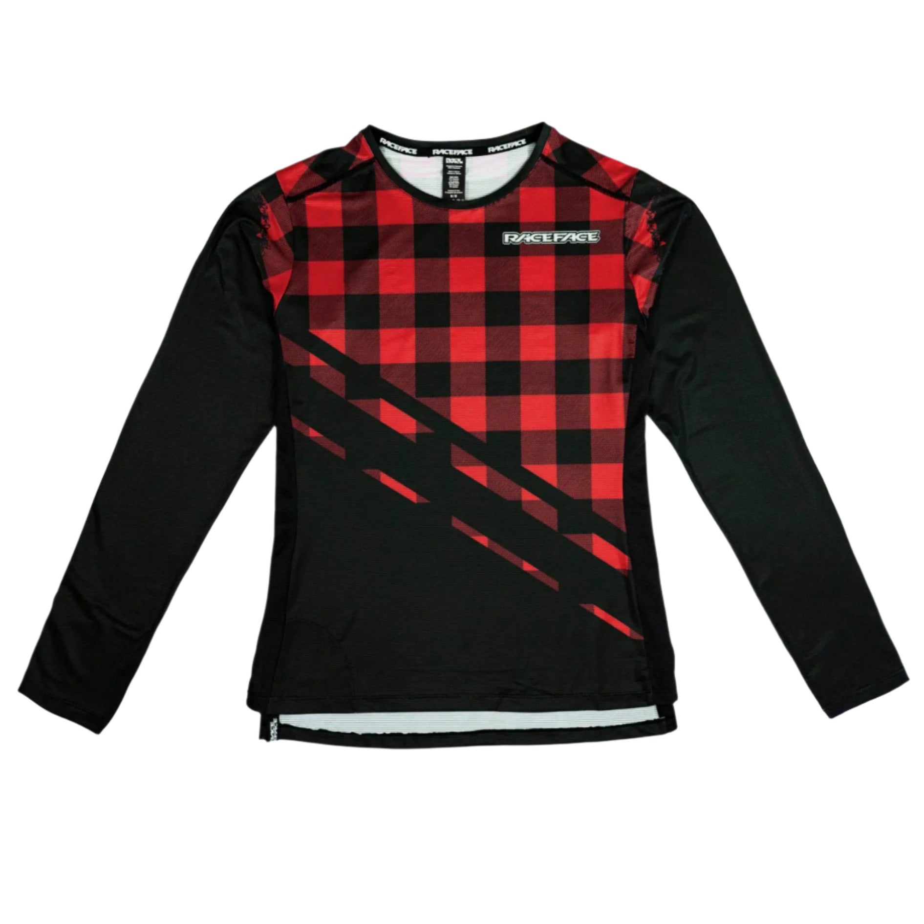Race Face Diffuse Ladies Long Sleeves Cycle Jersey Rouge - FREE UK Shipping, FREE 365 Day Returns | Moto Central