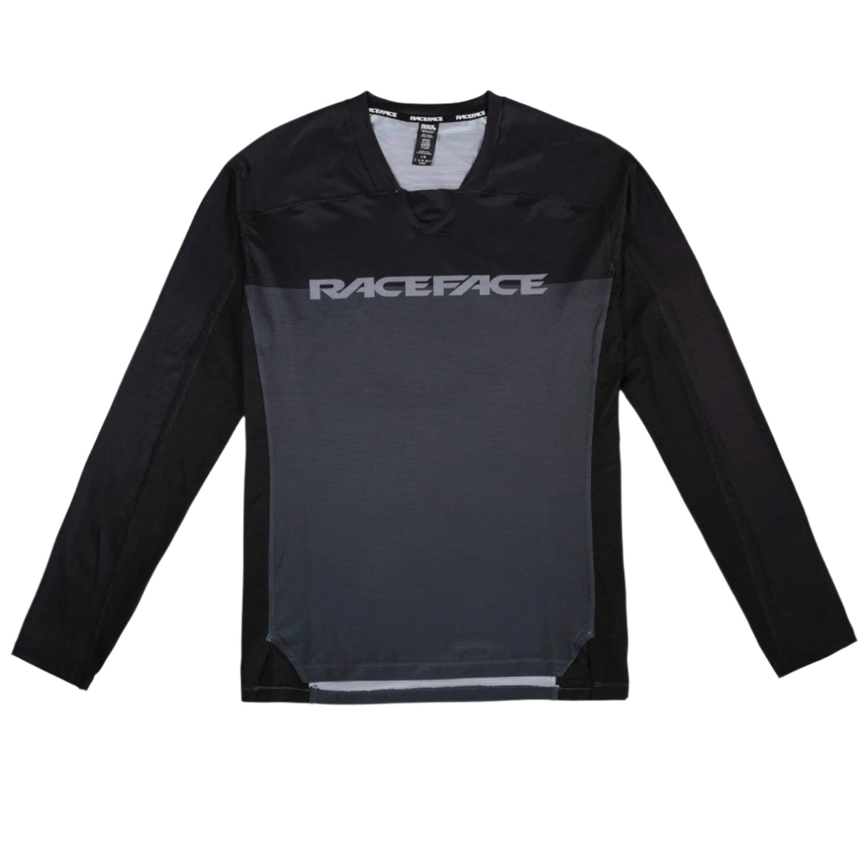 Race Face Diffuse Long Sleeves Cycle Jersey Grey - FREE UK Shipping, FREE 365 Day Returns | Moto Central