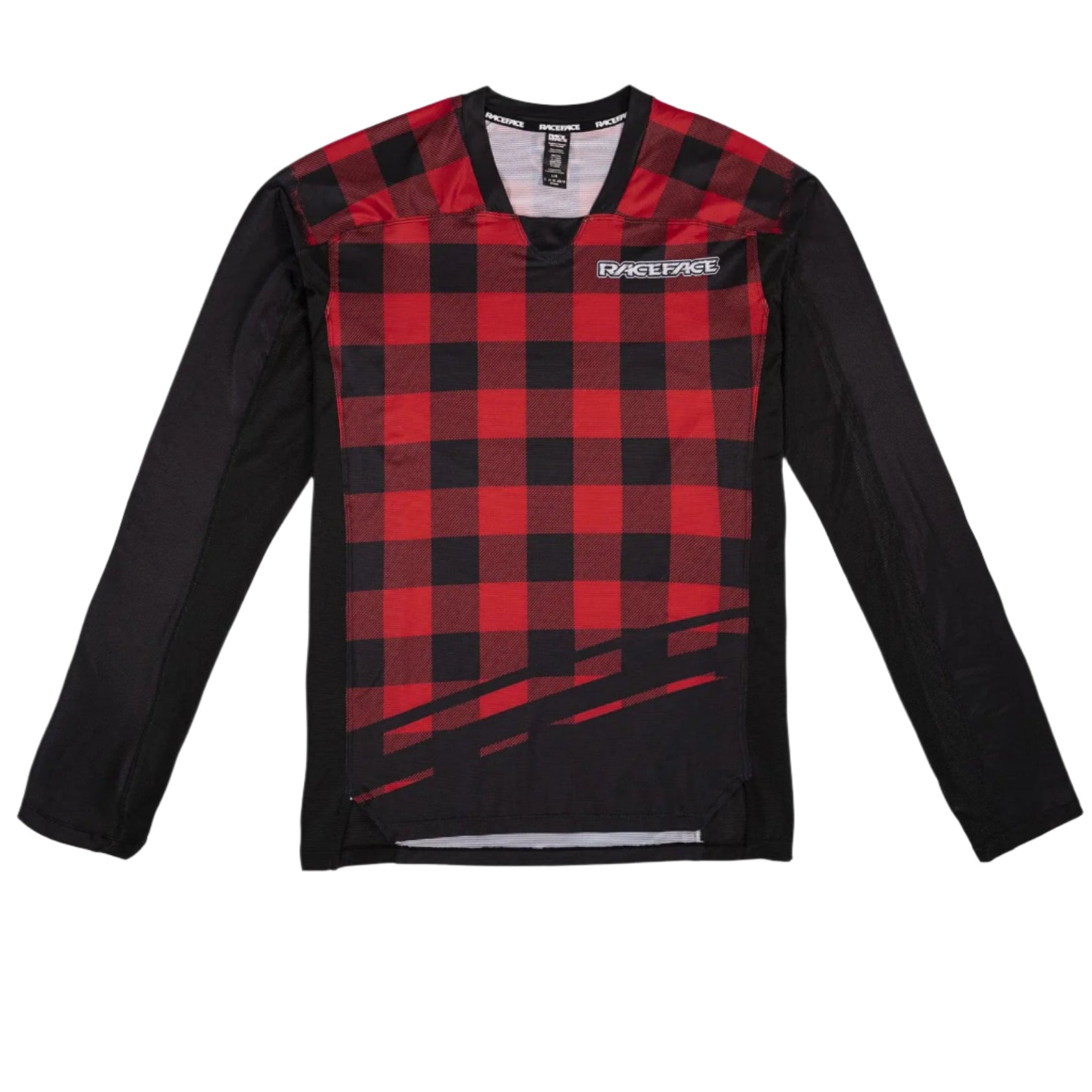 Race Face Diffuse Long Sleeves Cycle Jersey Rouge - FREE UK Shipping, FREE 365 Day Returns | Moto Central