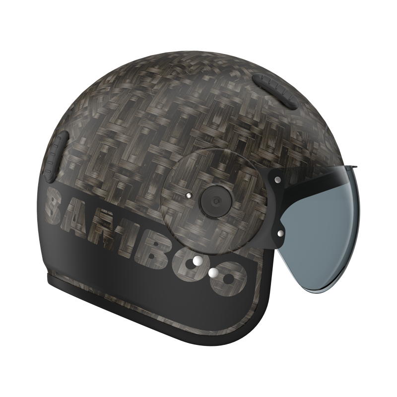 Roof RO15 Bamboo Matt Black helmet, right-side view