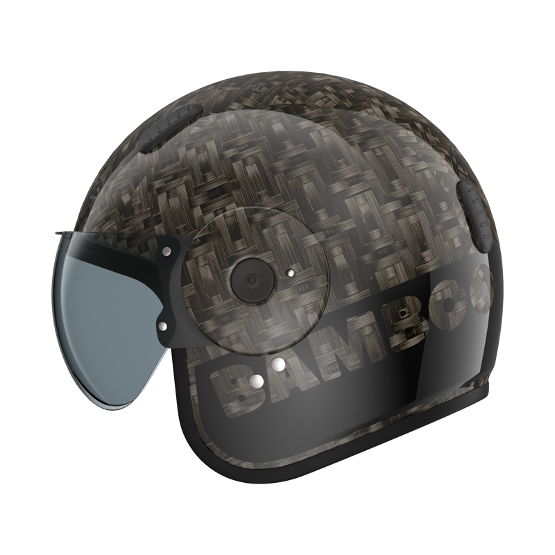 Roof RO15 Bamboo Gloss Black FREE UK Delivery, FREE 365 Day Returns | Moto Central