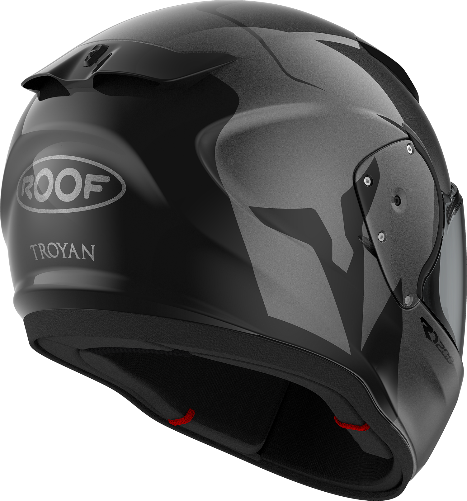 Roof RO200 Troyan Black / Steel FREE UK Delivery, FREE 365 Day Returns | Moto Central