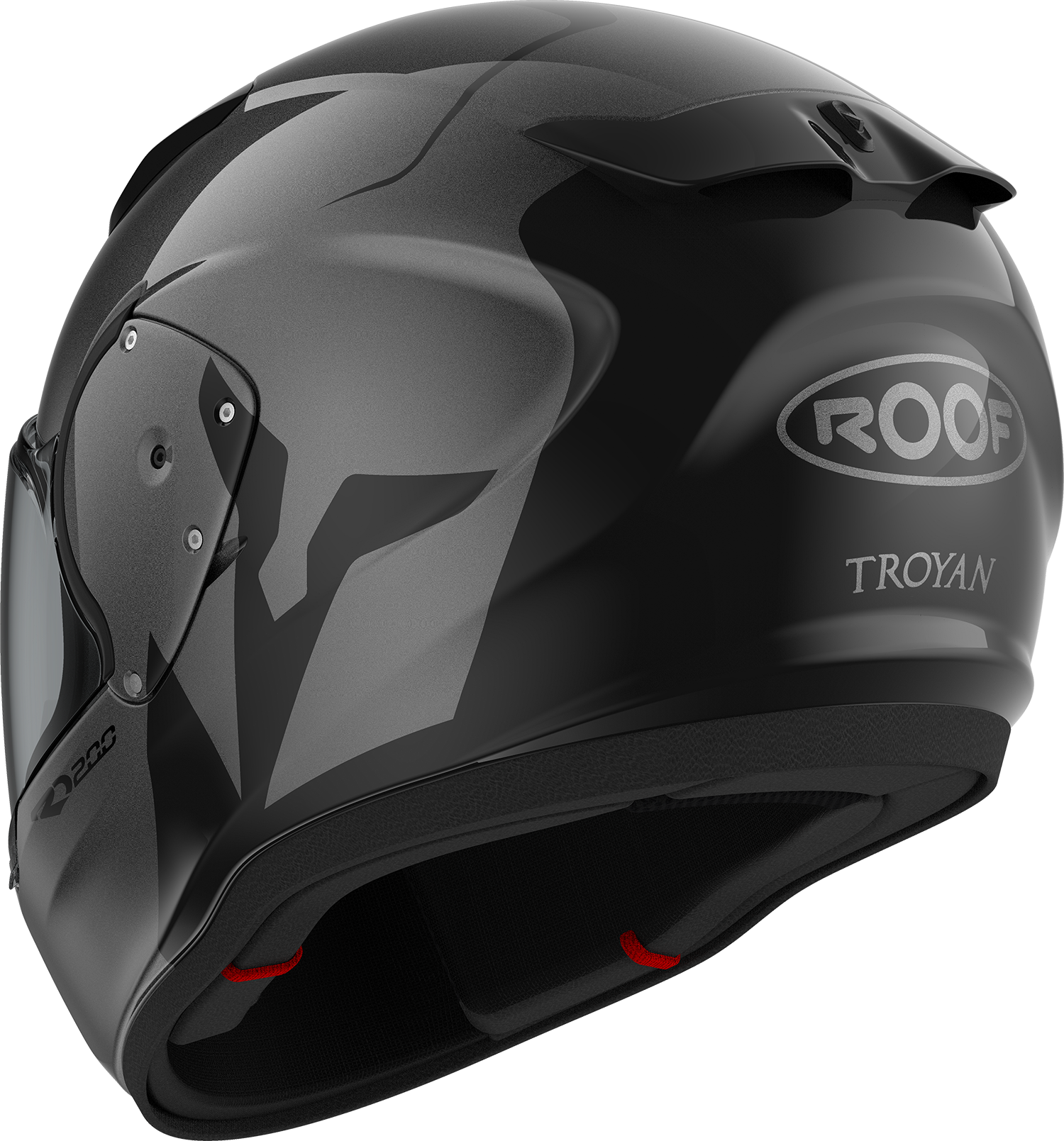 Roof RO200 Troyan Black / Steel FREE UK Delivery, FREE 365 Day Returns | Moto Central