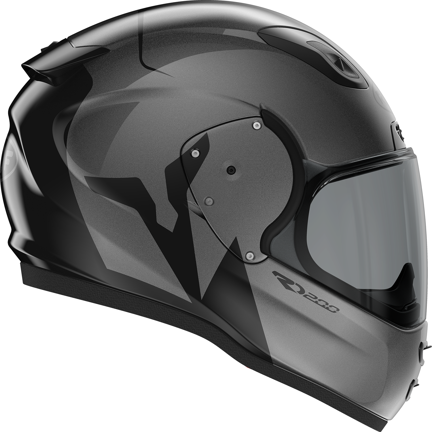 Roof RO200 Troyan Black / Steel FREE UK Delivery, FREE 365 Day Returns | Moto Central