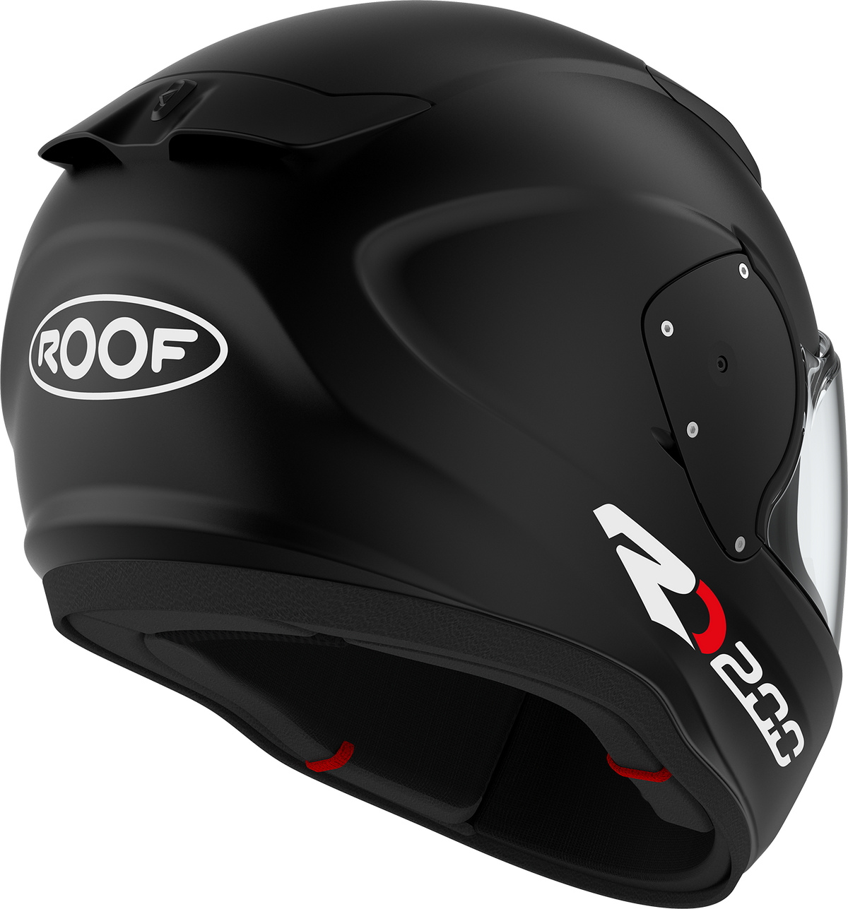 Roof RO200 Matt Black rear-right three-quarter view