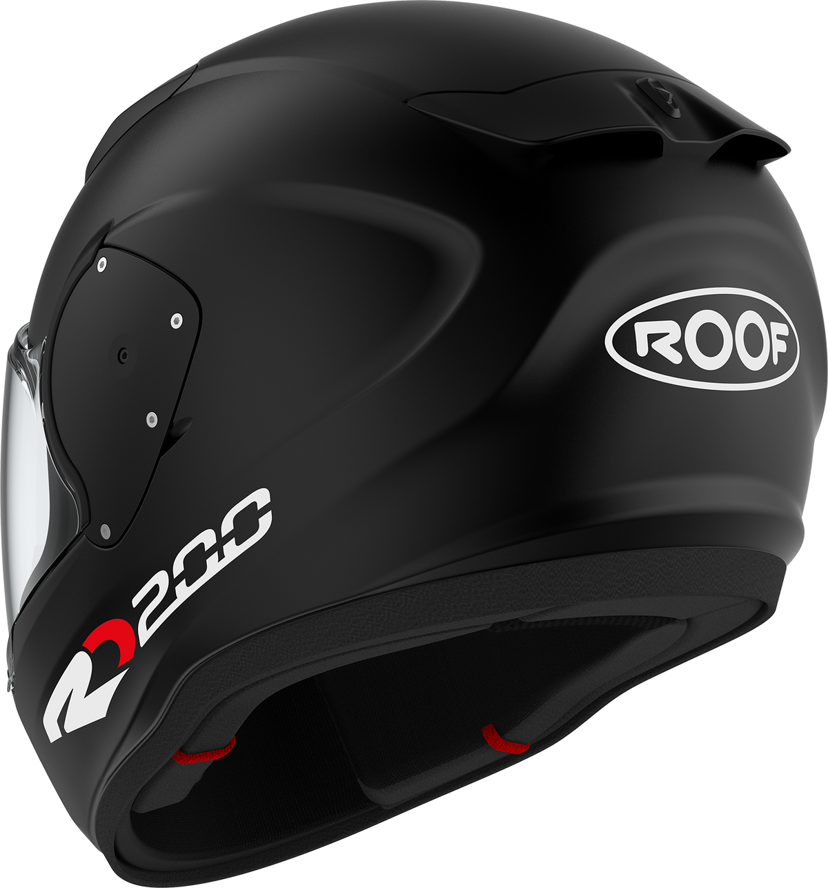 Roof RO200 Matt Black rear-left three-quarter view