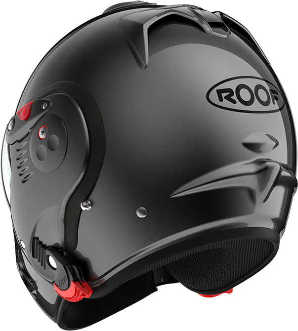 Roof RO5 Boxer Alpha Metal rear-left three-quarter view in full-face configuration
