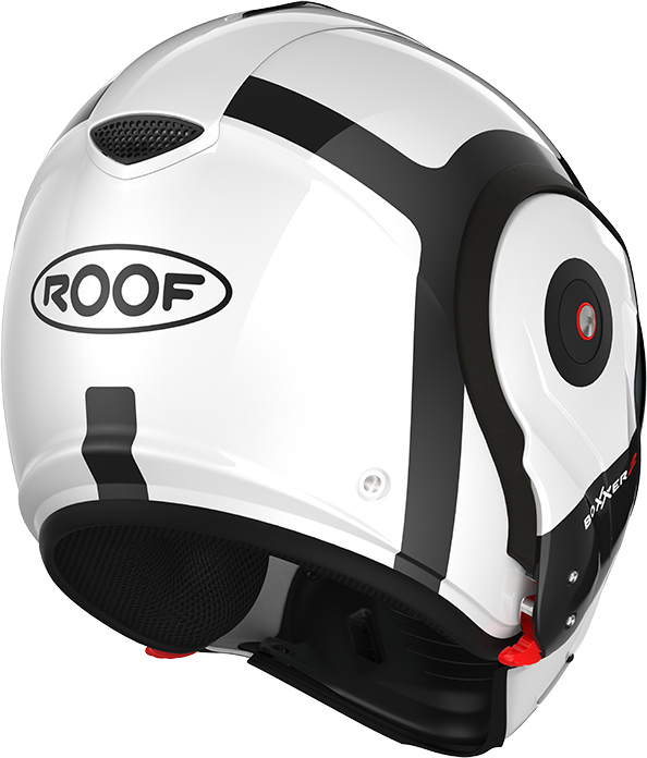 Roof RO9 Boxxer 2 Bond Black / White rear-right three-quarter full-face view