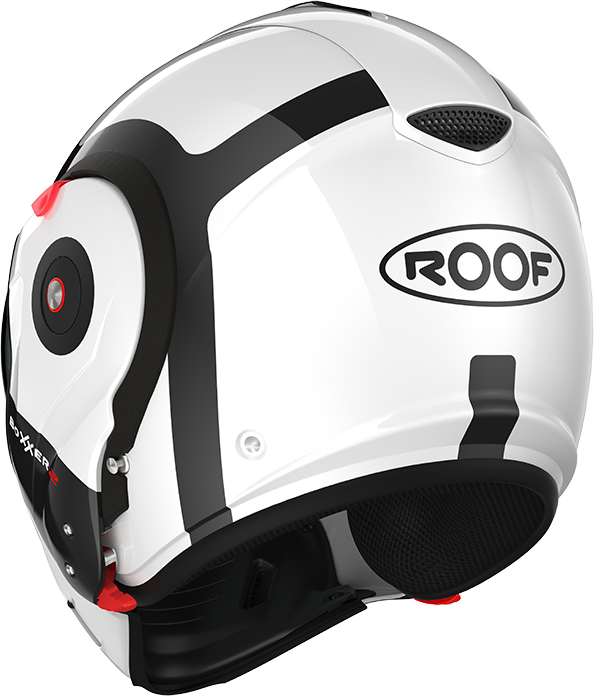 Roof RO9 Boxxer 2 Bond Black / White rear-left three-quarter full-face view