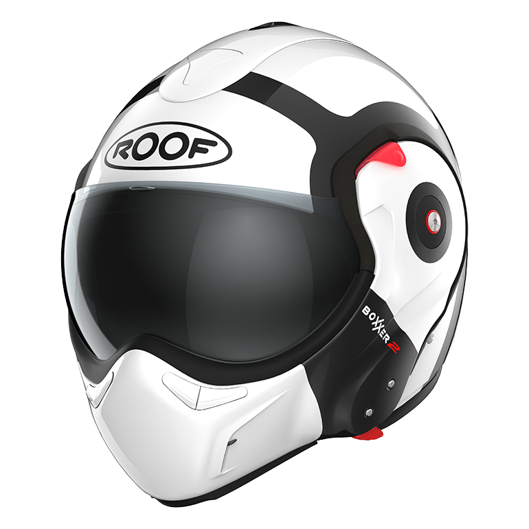 Roof RO9 Boxxer 2 Bond Black / White front-left three-quarter full-face view
