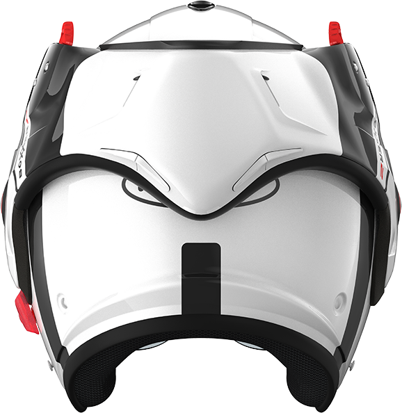Roof RO9 Boxxer 2 Bond Black / White rear open-face view