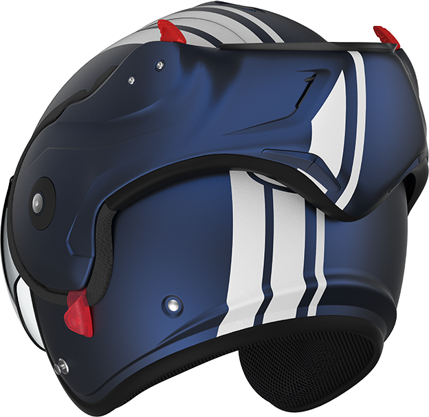 Roof RO9 Boxxer 2 Stripes Dark Blue rear-left three-quarter open-face view