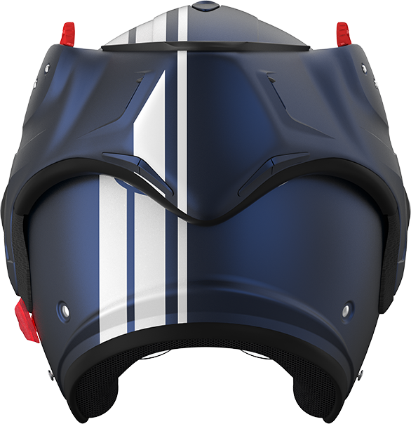 Roof RO9 Boxxer 2 Stripes Dark Blue rear open-face view