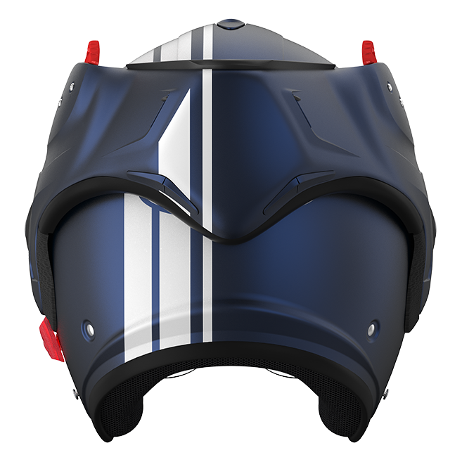 Roof RO9 Boxxer 2 Stripes Dark Blue rear open-face view