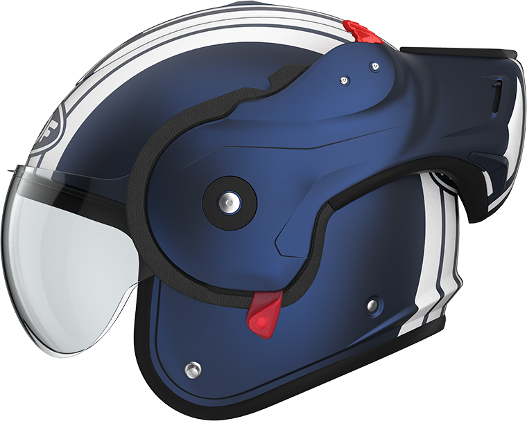 Roof RO9 Boxxer 2 Stripes Dark Blue left-side open-face view