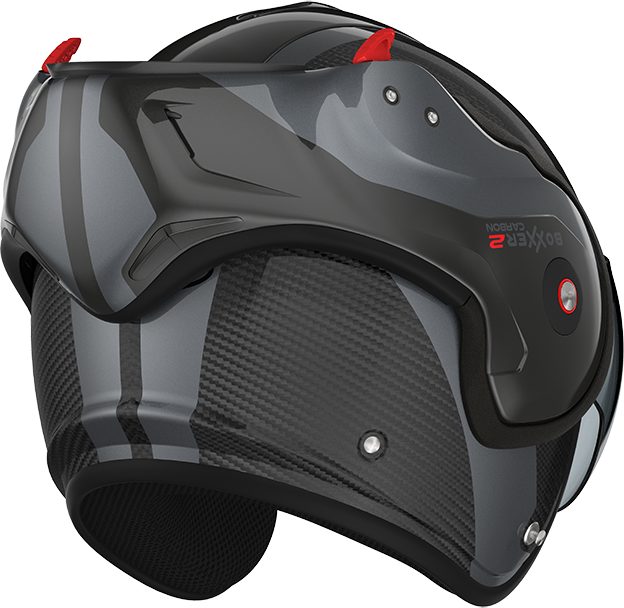 Roof RO9 Boxxer 2 Carbon Wonder / Steel rear-right three-quarter open-face view