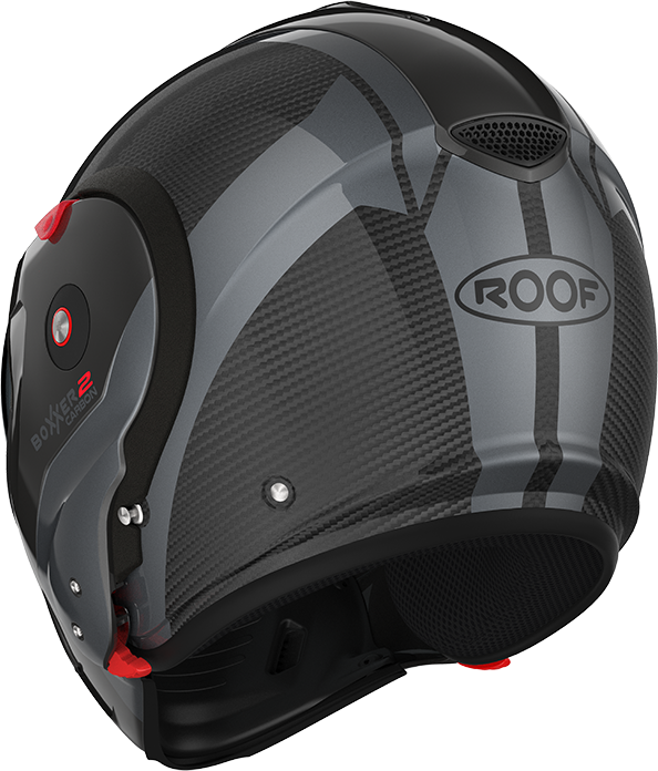 Roof RO9 Boxxer 2 Carbon Wonder / Steel rear-left three-quarter full-face view
